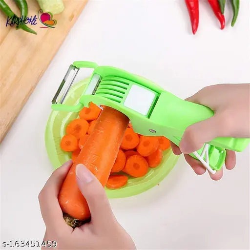2 In 1 Veg Sharp Stainless Steel 5 Blade Cutter - Image 2
